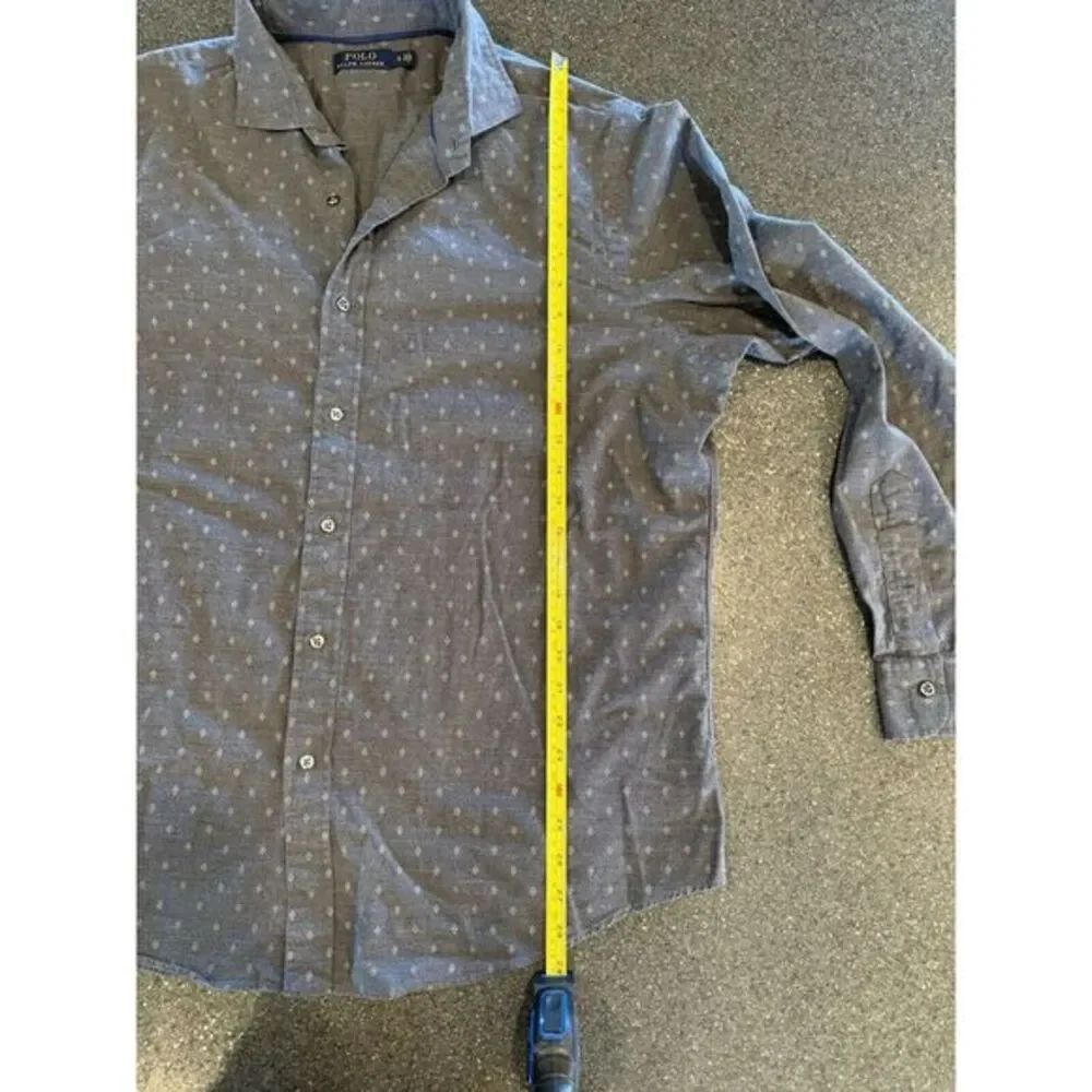Polo Ralph‎ Lauren Men's Grey Button Down All Over Diamond Size XL